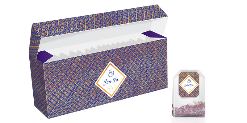 Design Son Tra packaging lotus pattern purple jpg 800x400