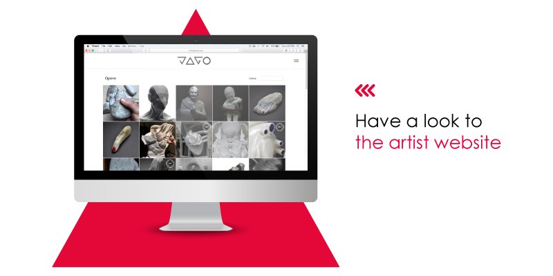 iMac with Pinterest Page of artist Jago, sculpting sculptor