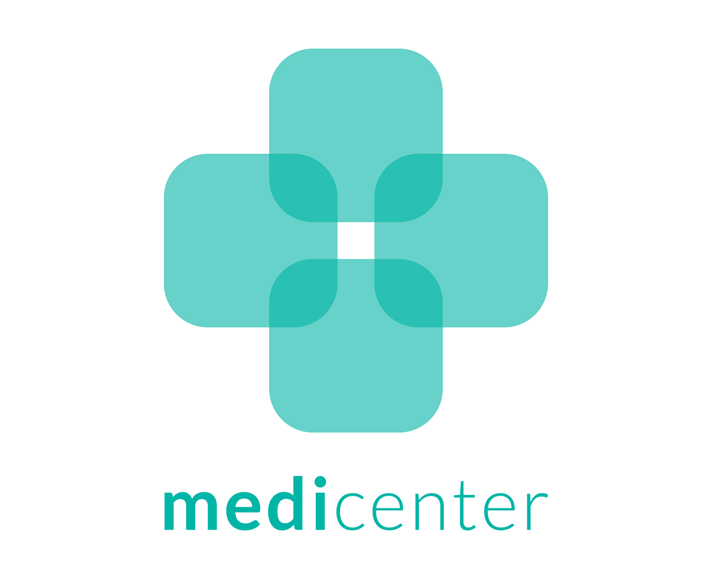 Logótipo da Medicenter em turquesa