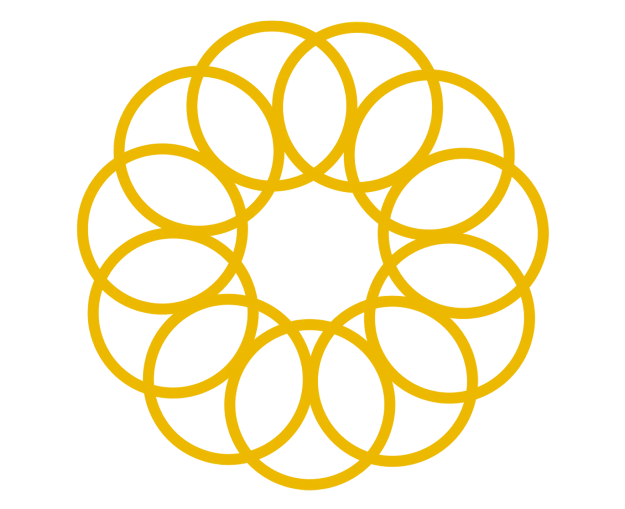 Yellow SEA Games logo, consisting of stylized circles on a bright yellow background.