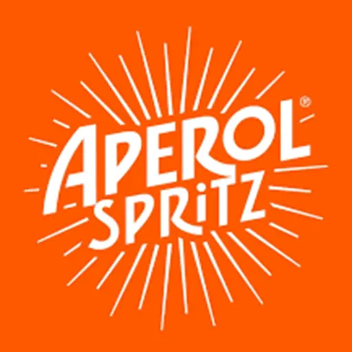 Logotipo de Aperol Spritz con fondo naranja