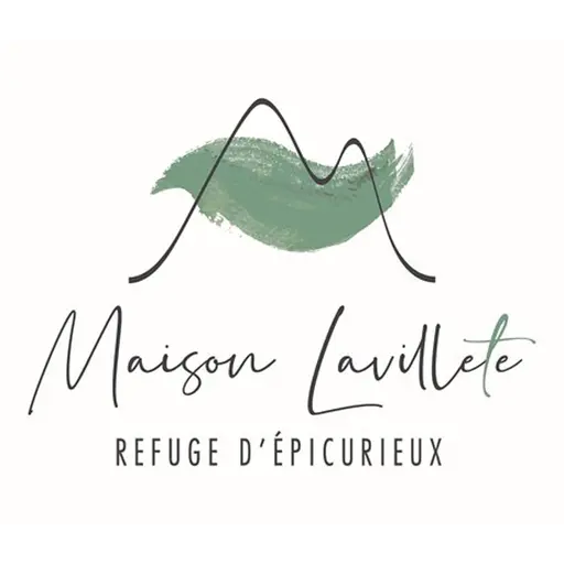 带有 "Refuge d'Épicurieux "文字的 Maison Lavilette 徽标
